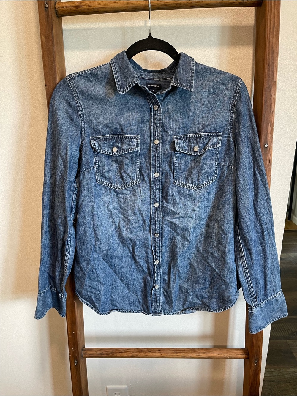 Classic Blue Denim Button-Down Shirt